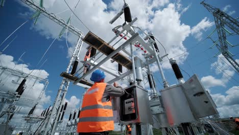 construction of a transformer substation