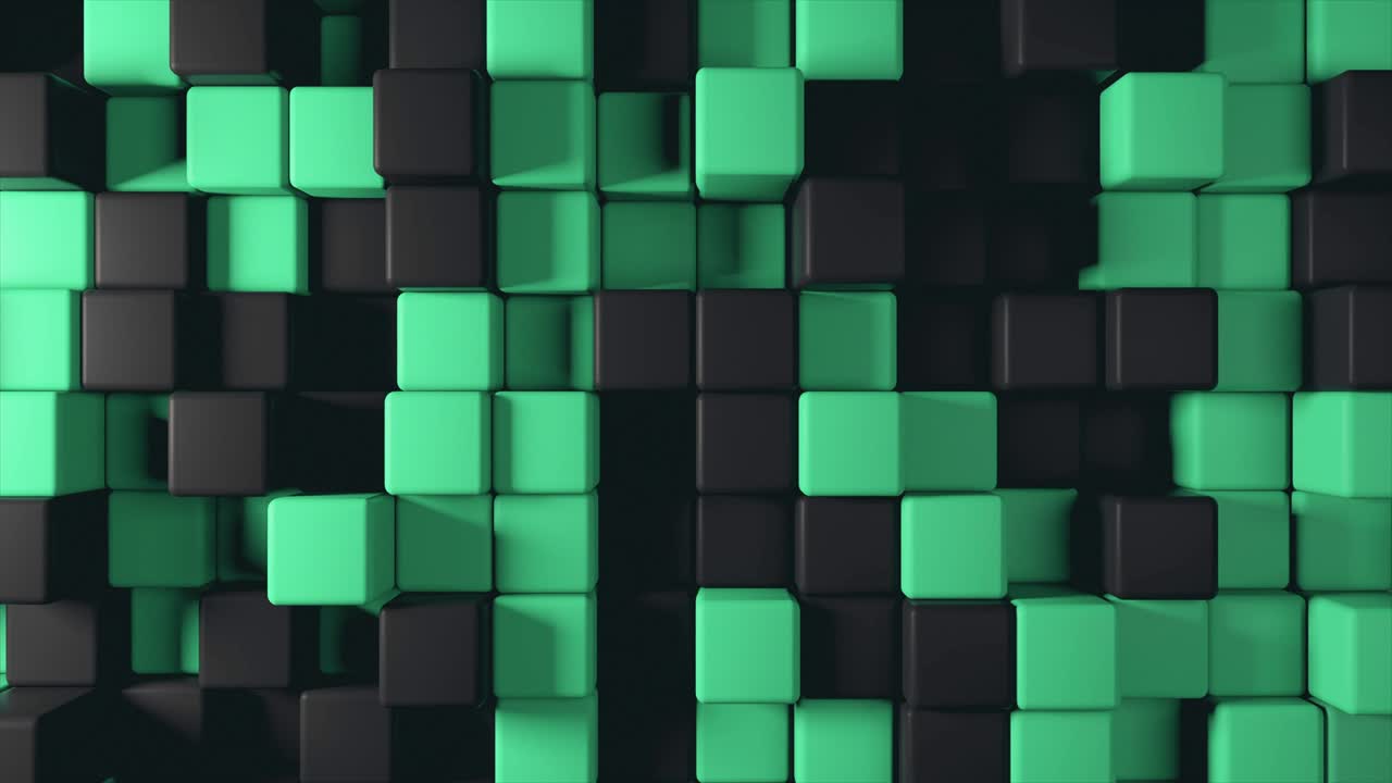fondo abstracto del movimiento de cubos de dos colores