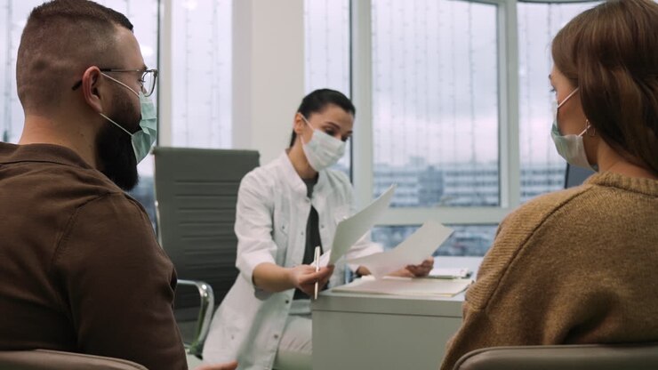 Couple at doctor's office