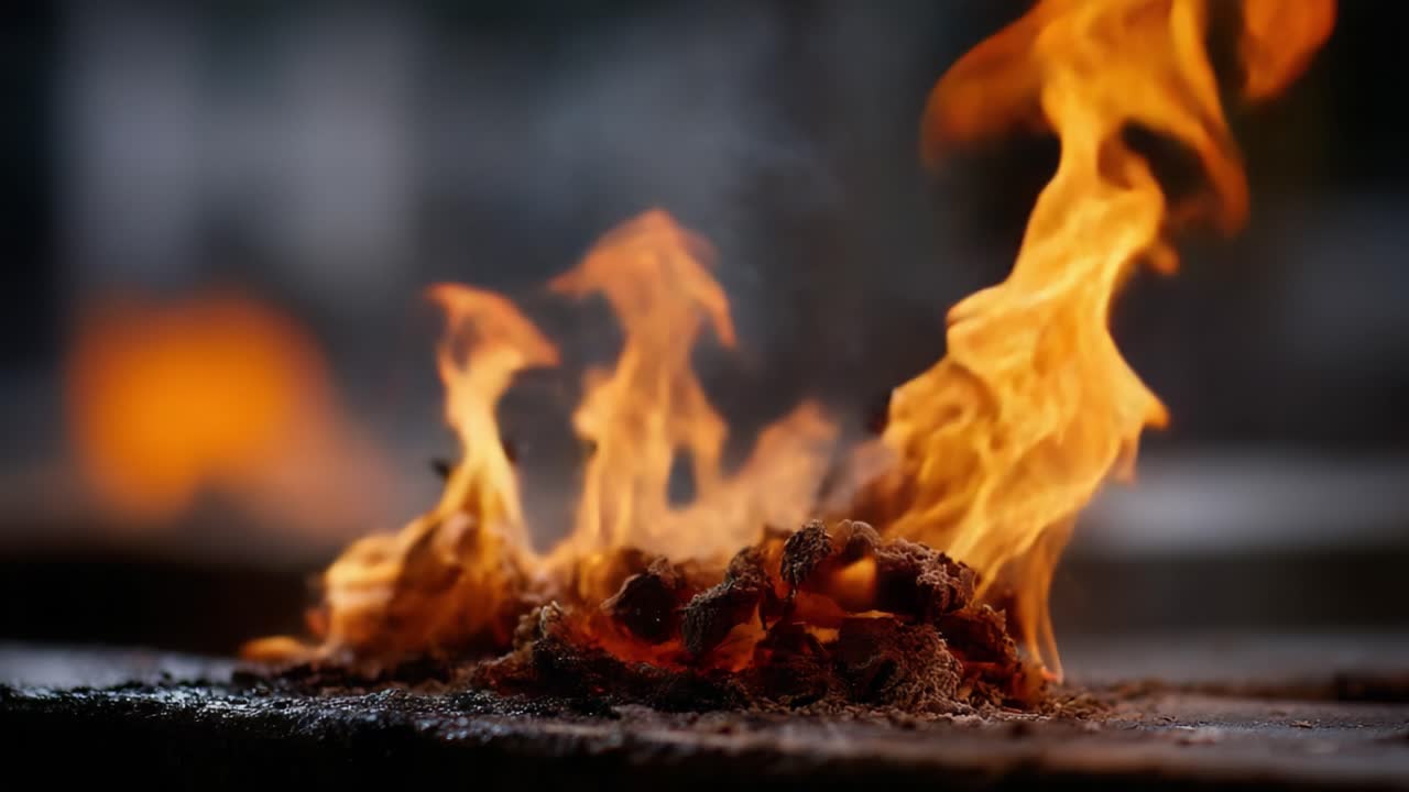 A Captivating Display of Flames Dancing and Flickering in a Fiery Burst, Showcasing the Unmatched Beauty and Power of Fire in Its Element