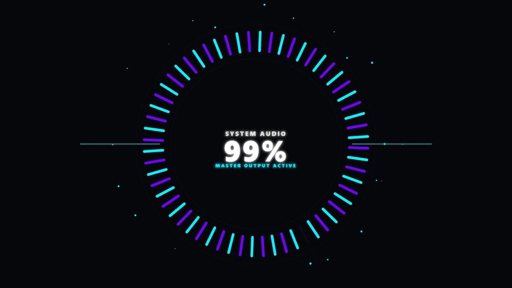 Digital Audio Level Meter Loading and Unloading Animation