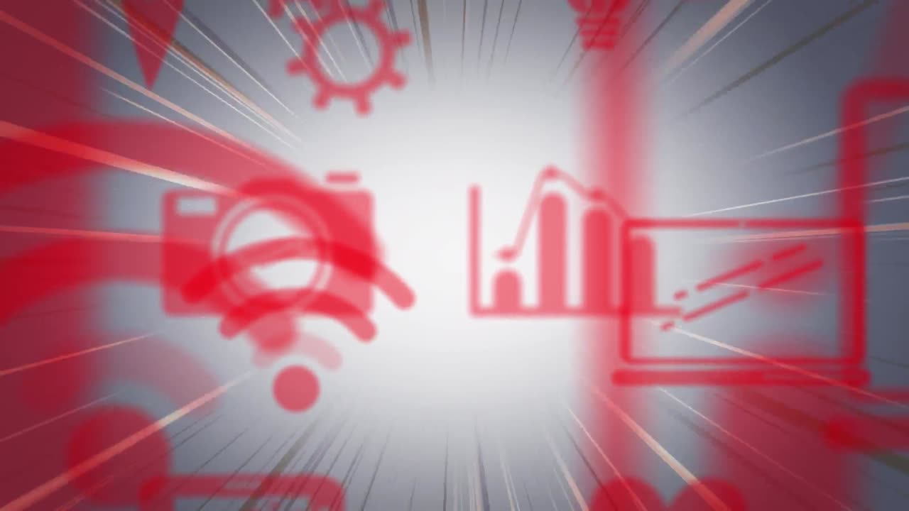 ⁇ 색 배경 위의 데이터 처리 애니메이션