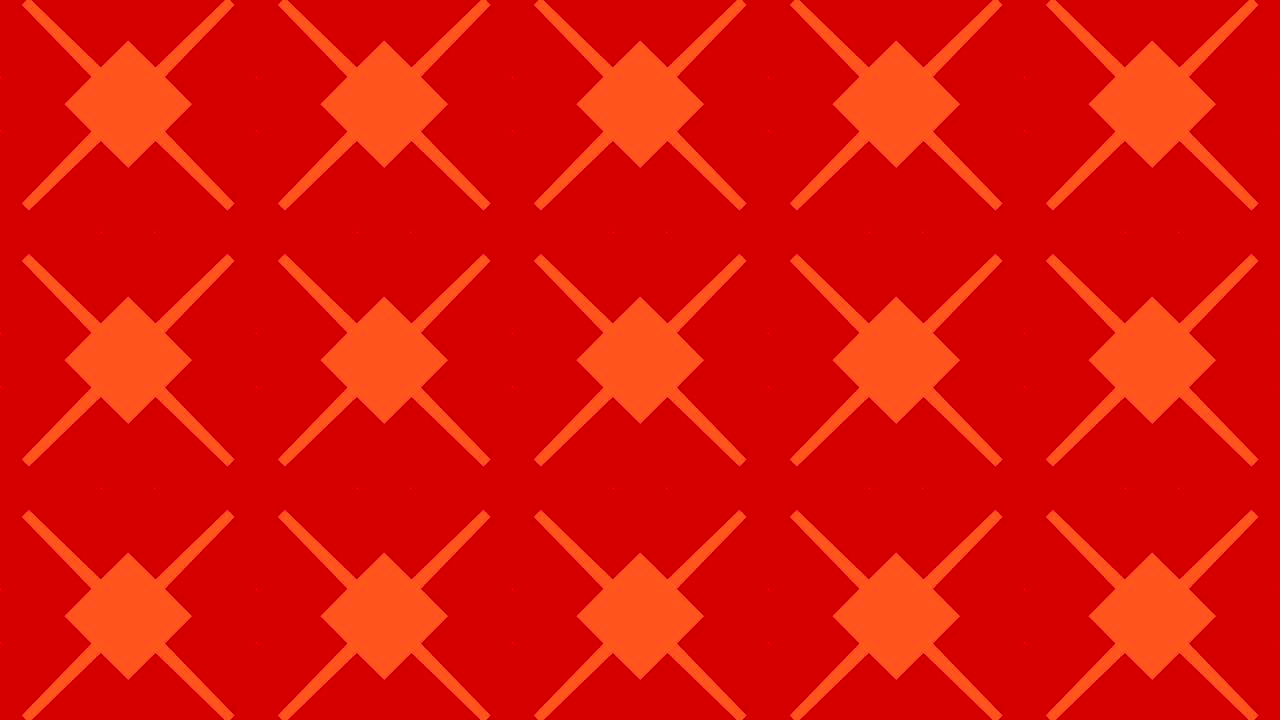 기하학적 추상적인 루핑 배경은 빨간색 십자가입니다.