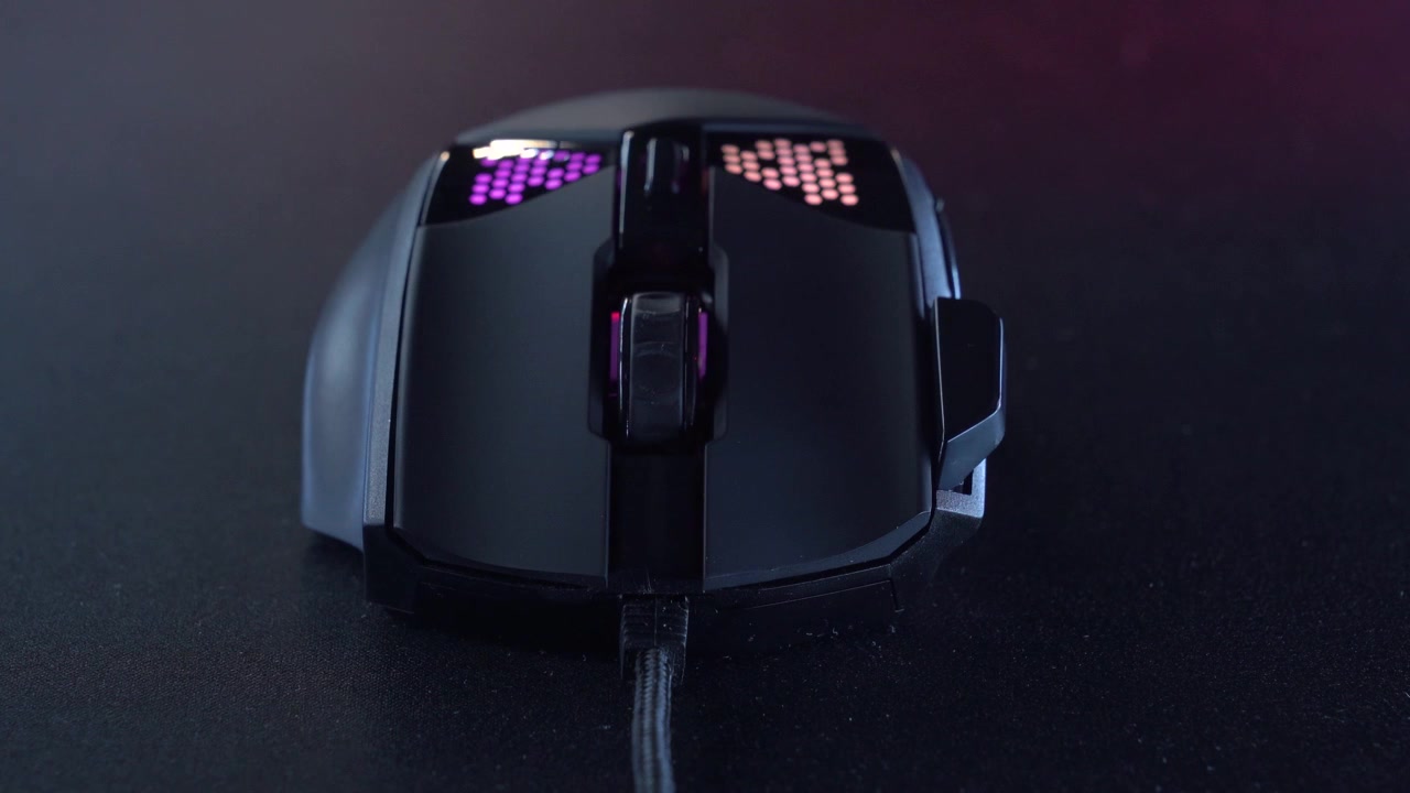 Black Gaming Mouse with Changing RGB LED Lights
