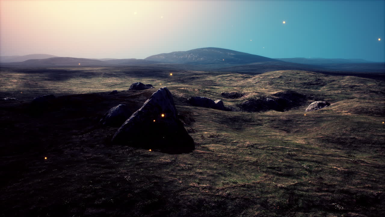 아름다운 극적인 여름 야외 풍경