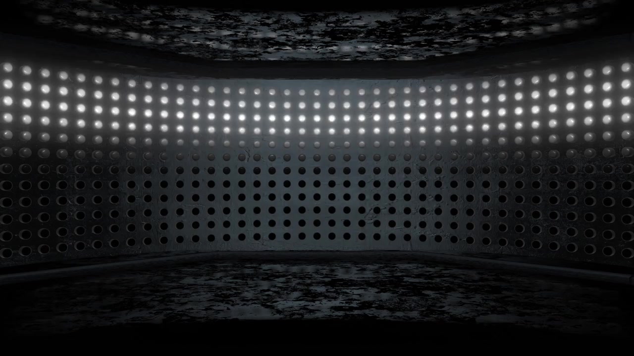 Abstract Dark Studio Background with Pulsing LED Lights