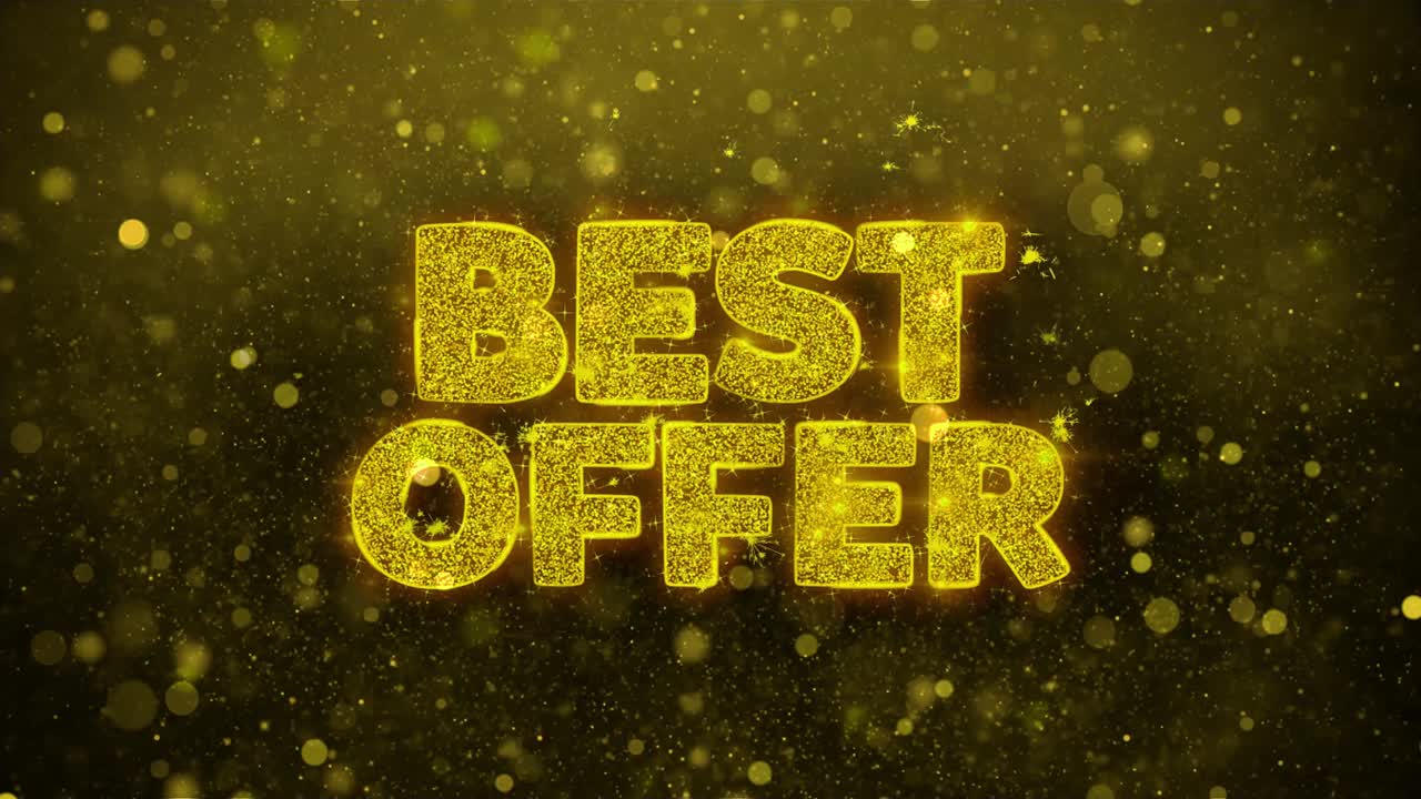 Best Offer Sparkling Gold Text