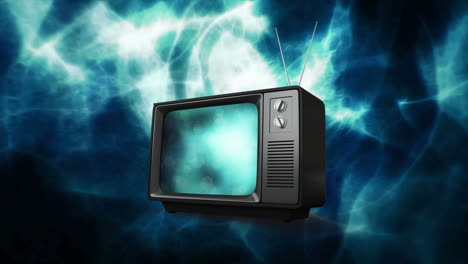 television with cosmic lights