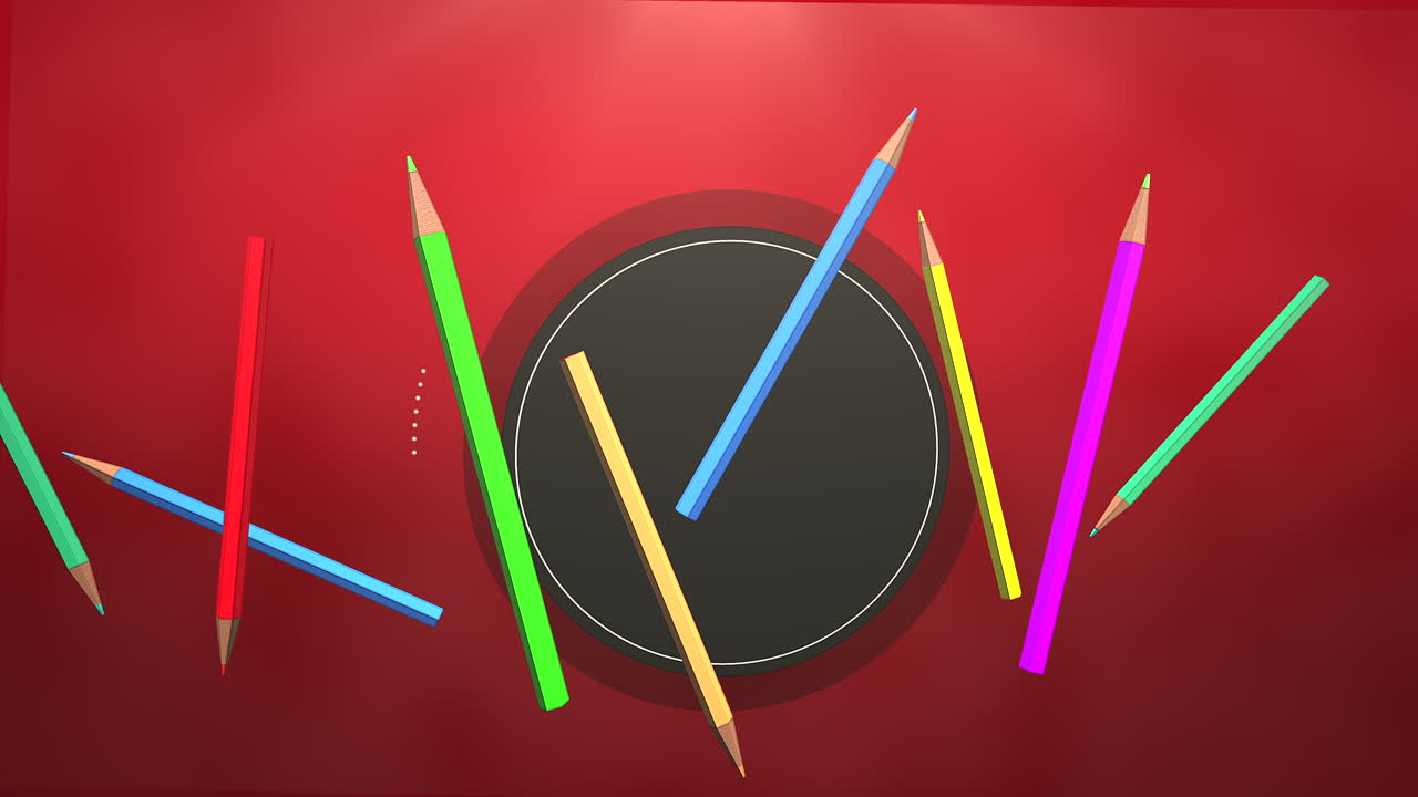 primer plano de fondo de niños con fondo de escuela de lápices de colores