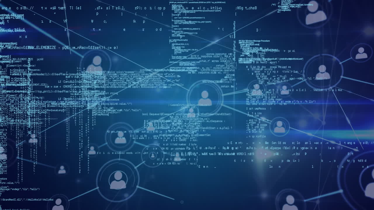 red de conexiones y procesamiento de datos