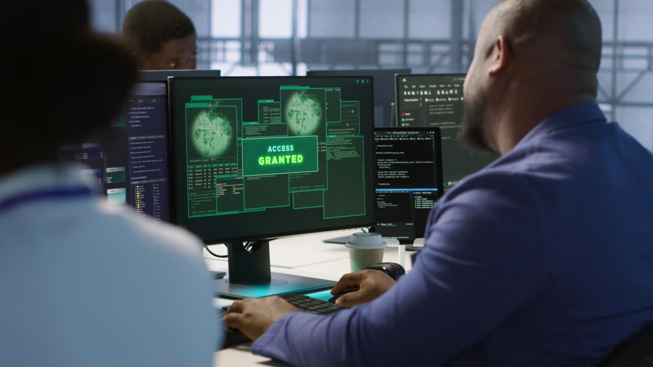 Team of programmers working on a project