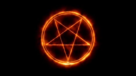 star pentagram symbol, looped video