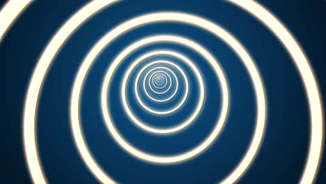 abstract circle tunnel futuristic portal glowing colourful neon led screen ring on dark background 3d animation visual effect optical illusion 4k navy white