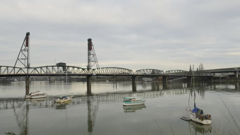 hawthorne bridge time lapse in portland oregon usa america on the willamette river with people walking shot in 4k high resolution