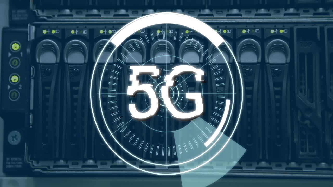 5g escrito en el medio de un círculo futurista 4k