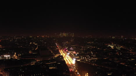 Boulevard-Haussmann-París-De-Noche-Vista-Aérea-9º-Distrito-Francia