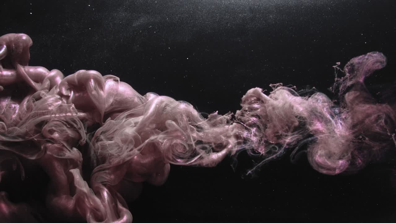 잉크 물방울 연기 흔적 분홍색 연기 검은 빛