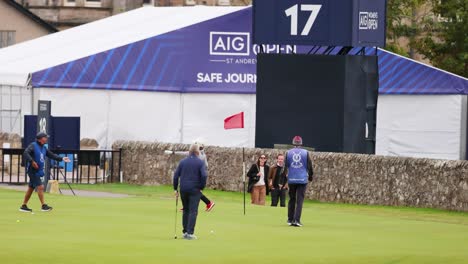 golfers at the aig open at st andrews