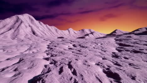 vibrant alien landscape at twilight
