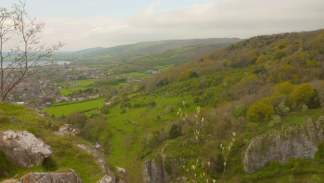 rural town at the edge of mendip hills in cheddar, somerset, england