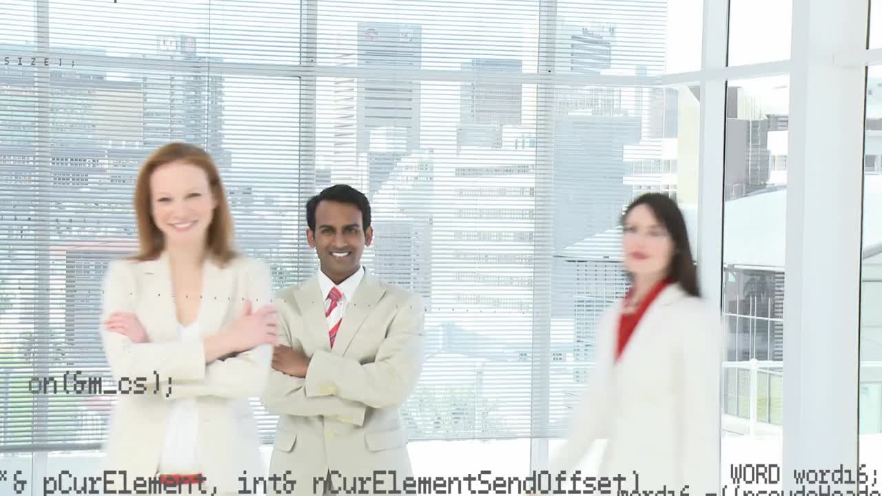 비즈니스 사람들에 대한 데이터 처리의 애니메이션