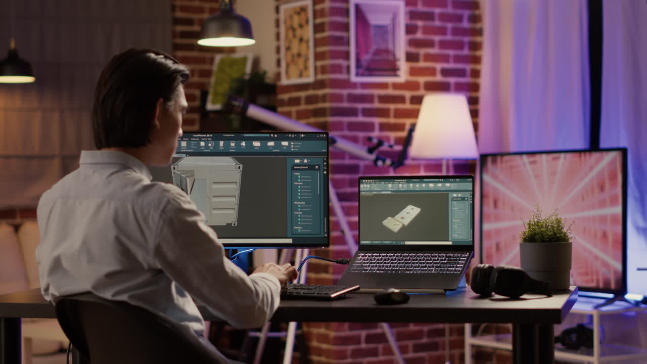 Engineering designer working on container design