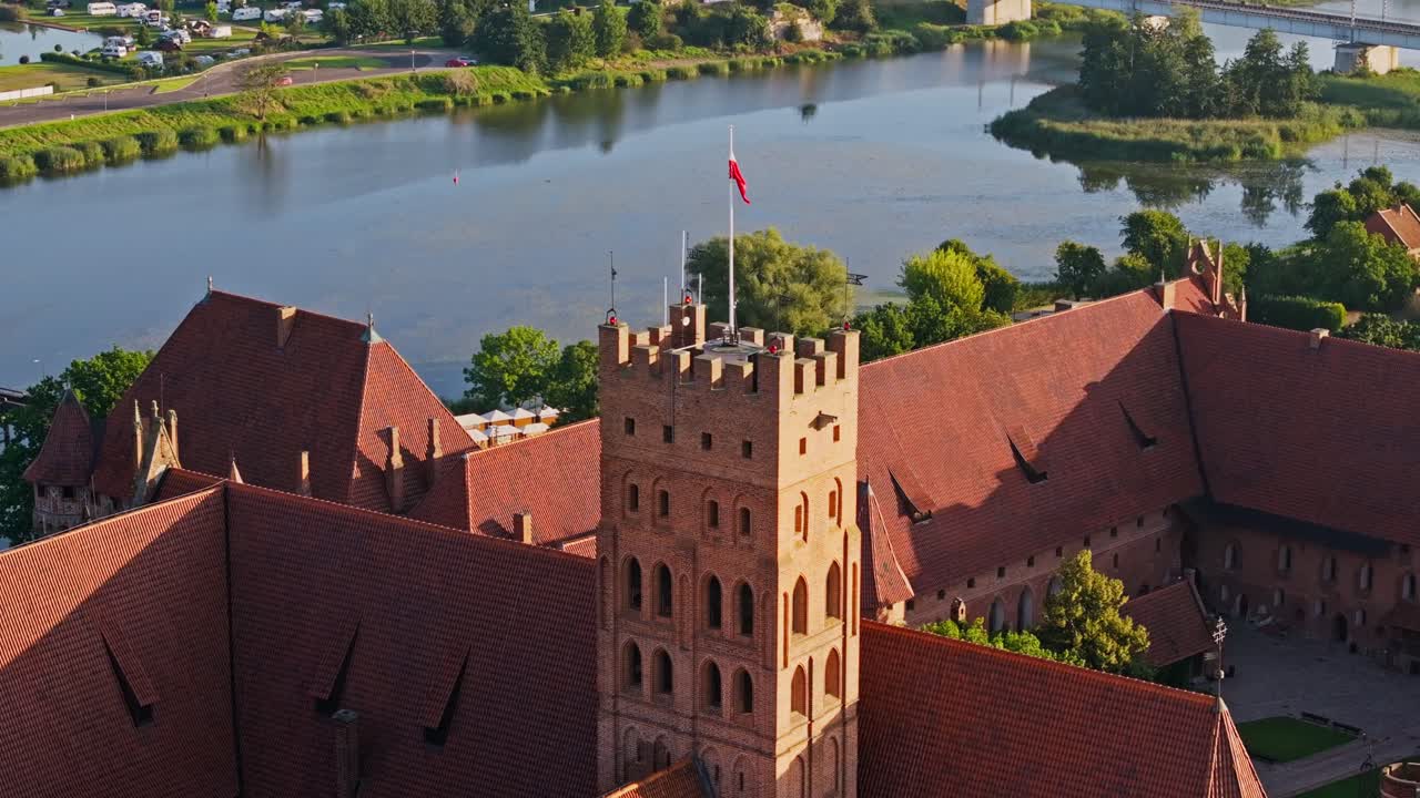 Aerial View of Malbork Castle, Poland