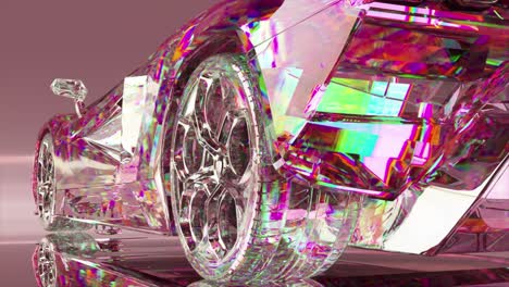 iridescent crystal sports car