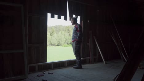 Caucasian-Man-Inside-The-Renovating-Barn-House