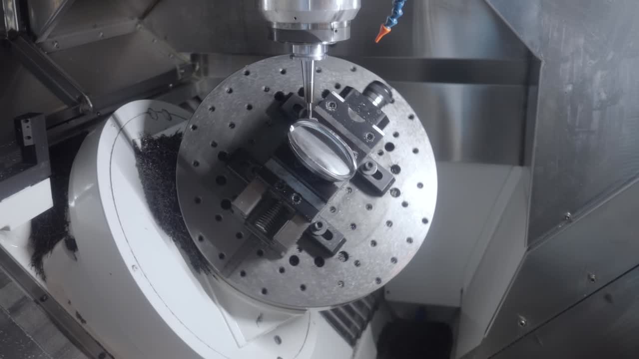 금속 가공 cnc lathe milling machine. 금속 절단 현대 가공 기술.