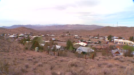 overview of a nevada desert town