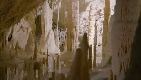 frasassi caves, underground exploration of the caves at the "hall of candles