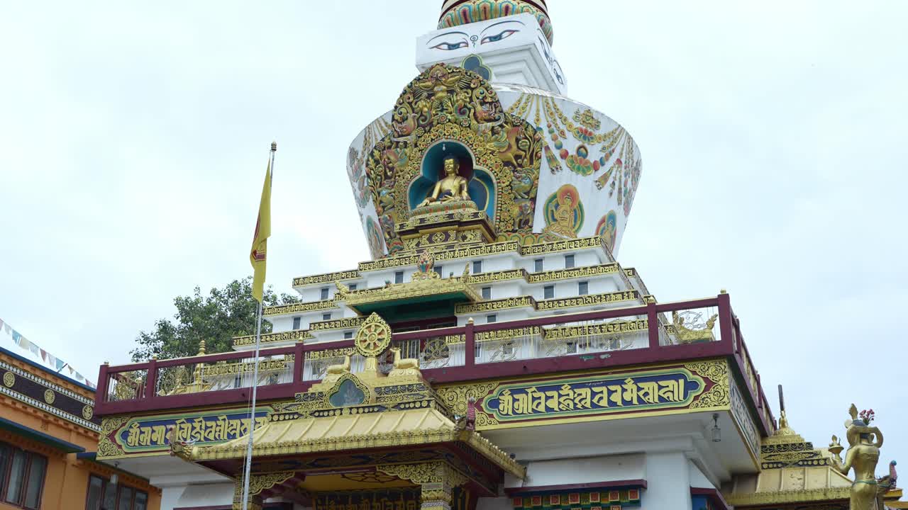 Different parts of a Buddhist temple or monetary. A Salugara Monastery which is located in New Jalpaiguri