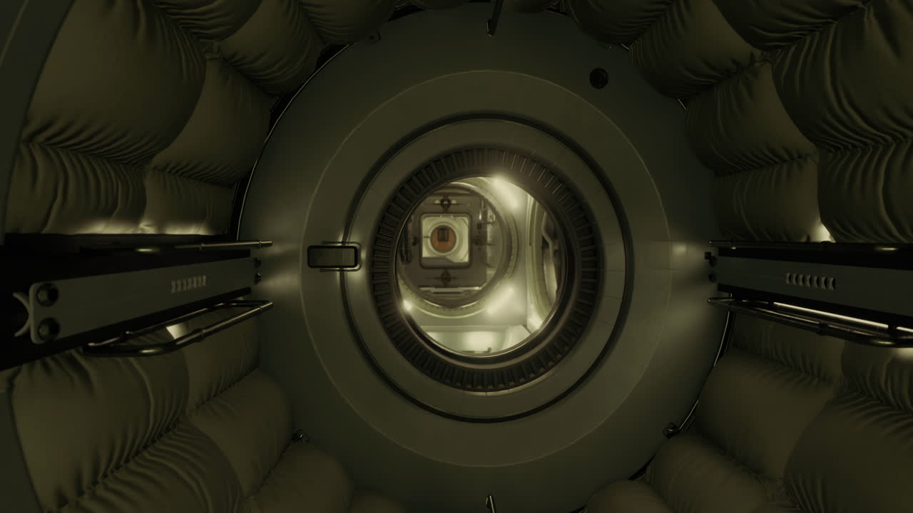 interior de la nave espacial que muestra tecnología avanzada y características de diseño