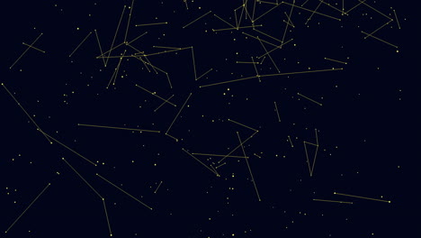 impresionante constelación estilizada en estrellas negras y doradas forman patrones hipnóticos en el cielo nocturno