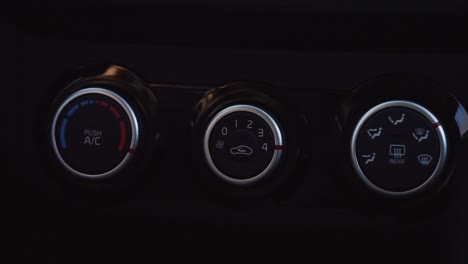 ajuste del control de clima del coche