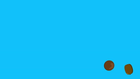 grupo de animación de frutas, pantalla azul, fondo extraíble, tecla de croma, diseño plano de dibujos animados