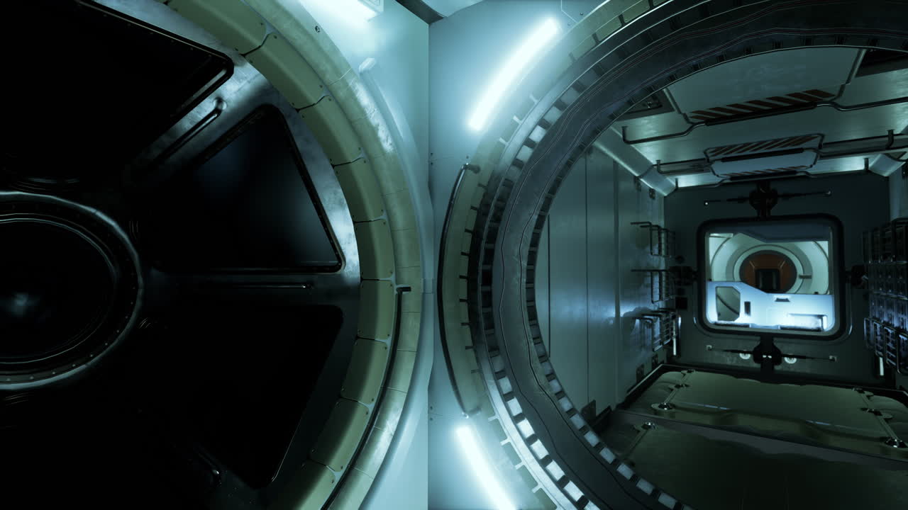 우주선 복도 내부