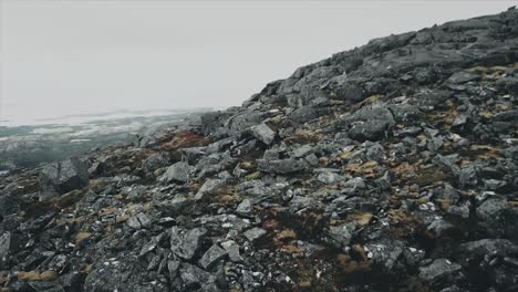 rocks lying at the top of noway's mountains