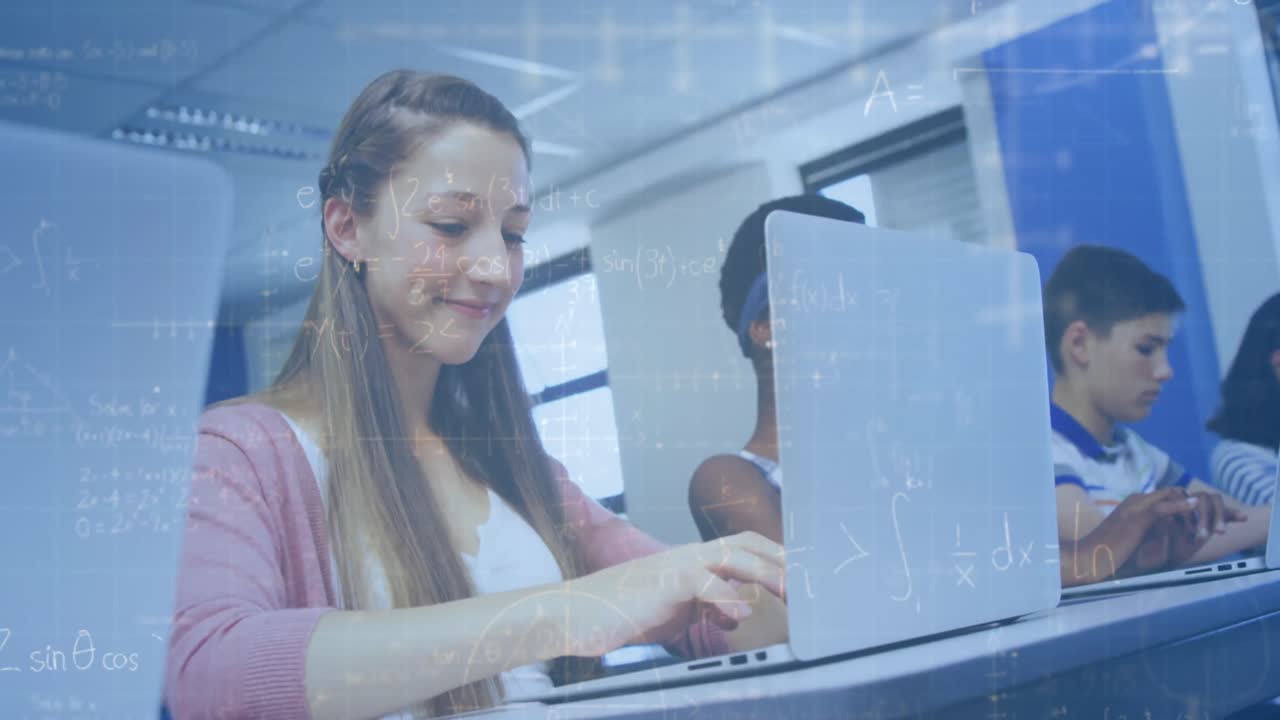 animación de ecuaciones matemáticas sobre escolares usando computadoras portátiles