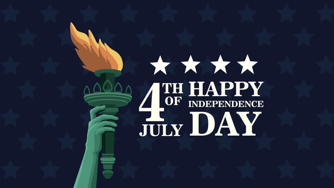 happy usa independence day lettering