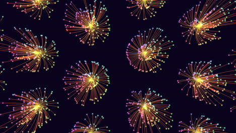 colorful spark pattern on black vibrant floating sparks arranged in a circular pattern