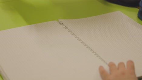 the child receives an assignment on paper