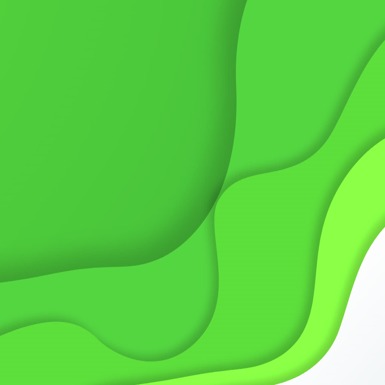 Abstract Green and White Paper Wave Background
