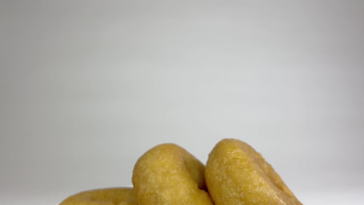 donut pequeño, video en primer plano