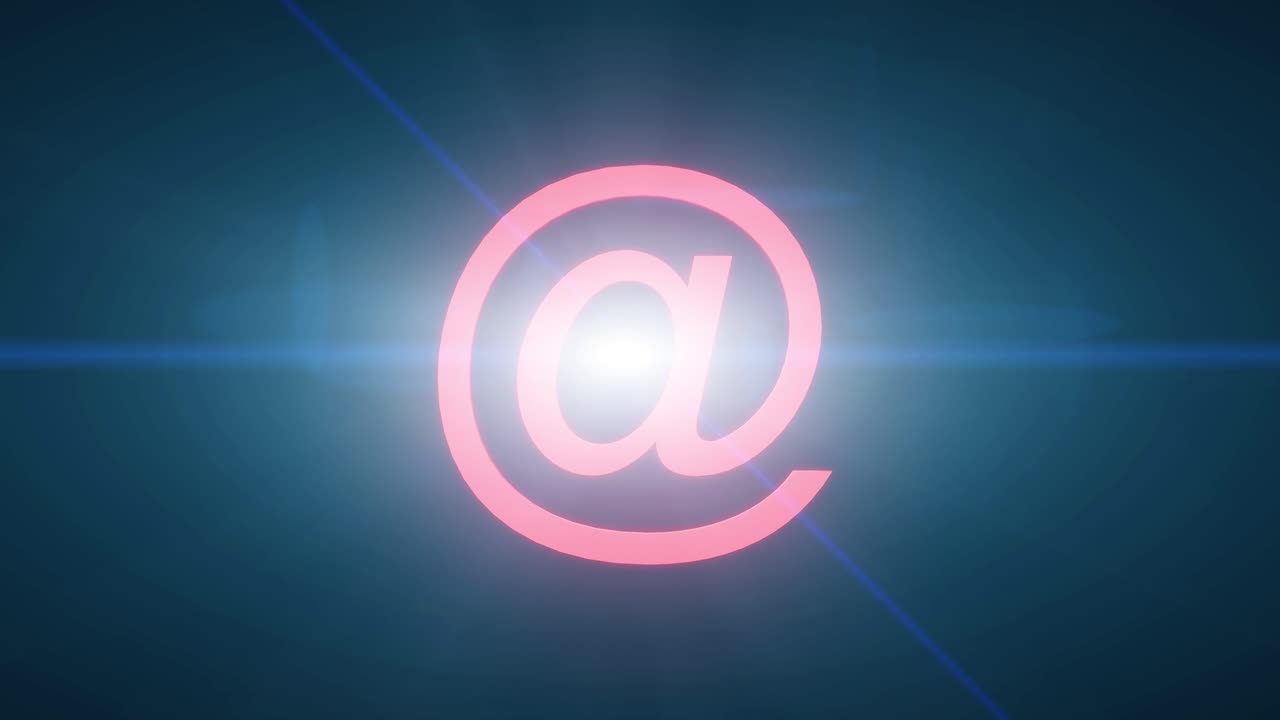 At sign symbol text explode email internet web social network e-mail digital 4k