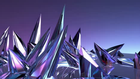 abstract metallic crystal landscape