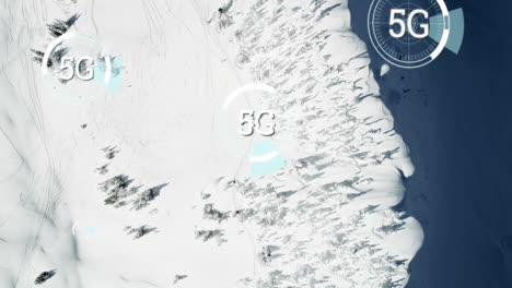 5g written in the middle of a futuristic circles 4k