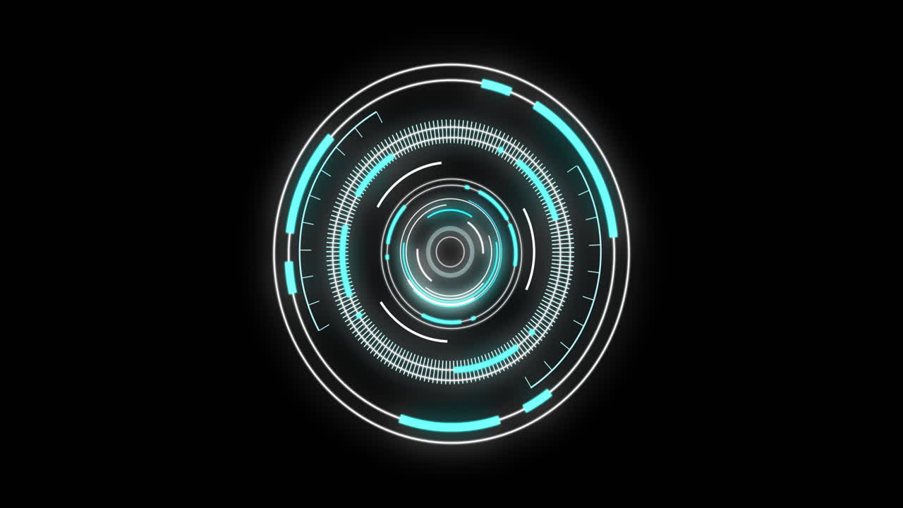 animación de la exploración del alcance sobre un fondo negro