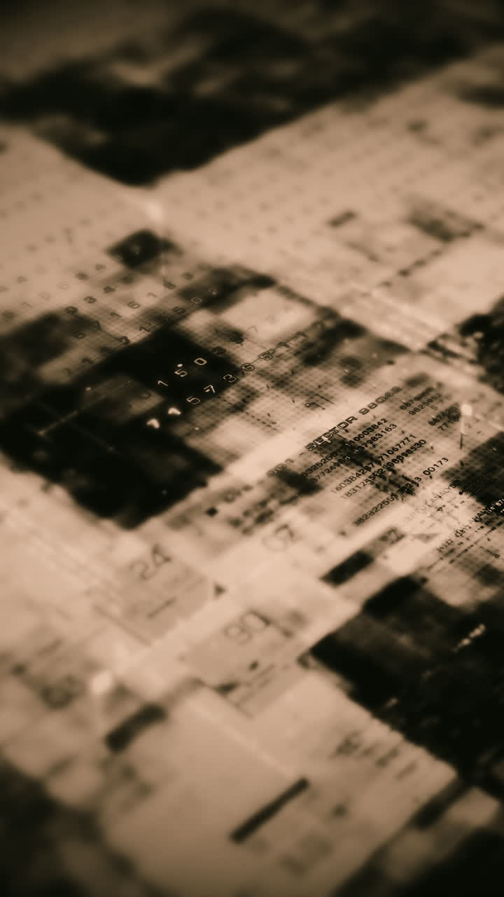 Metaverso avanzato, telemetria di dati digitali ad alta tecnologia con numeri crittografati, sfondo dinamico per desktop di computer in formato verticale